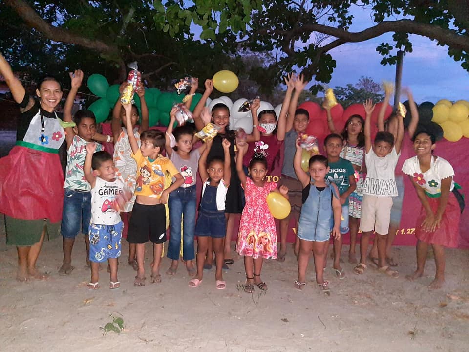 Relatório de nossas missionárias Gabriele e Aline no assentamento de Olho D’água: realizamos nas comunidades de Lages, Major e Olho d’água a 1ª EB evangelística infantil.