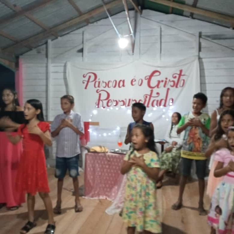 COMEMORAÇÃO DO DIA DA PÁSCOA NA ESCOLA DE MISSÕES CORAÇÃO DE JESUS – MARAJÓ – PORTEL