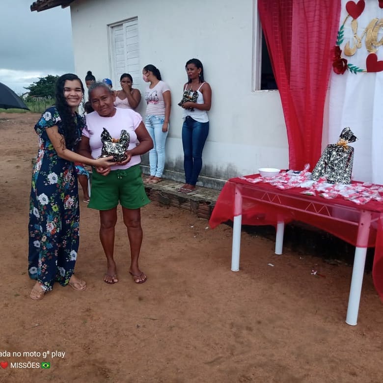 Realizamos nossa programação com as mamães do quilombo.