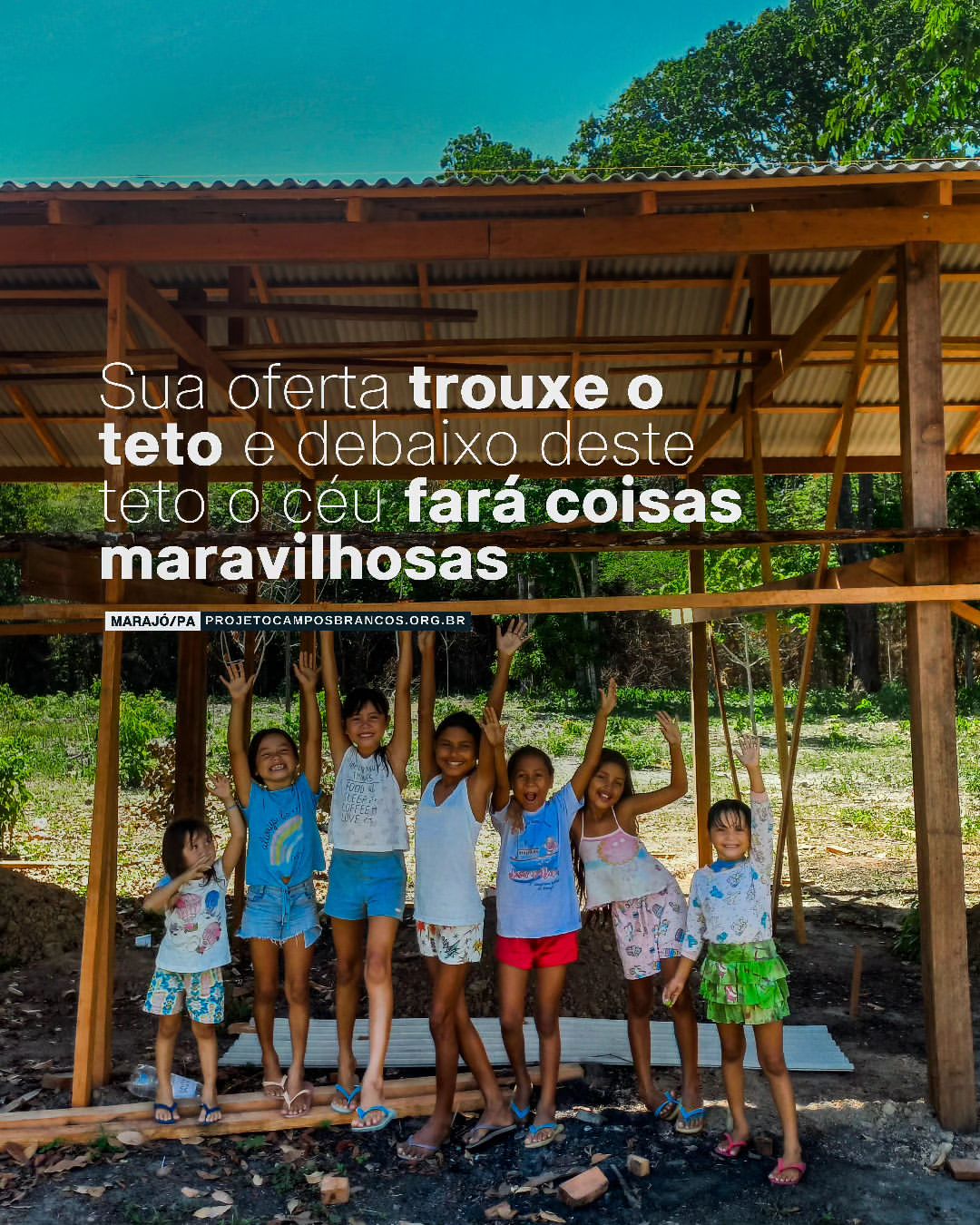 Deus sabe que não faríamos muito sozinhas, precisamos da igreja, e quando a igreja contribui o resultado é esse.